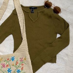 Green long sleeve top